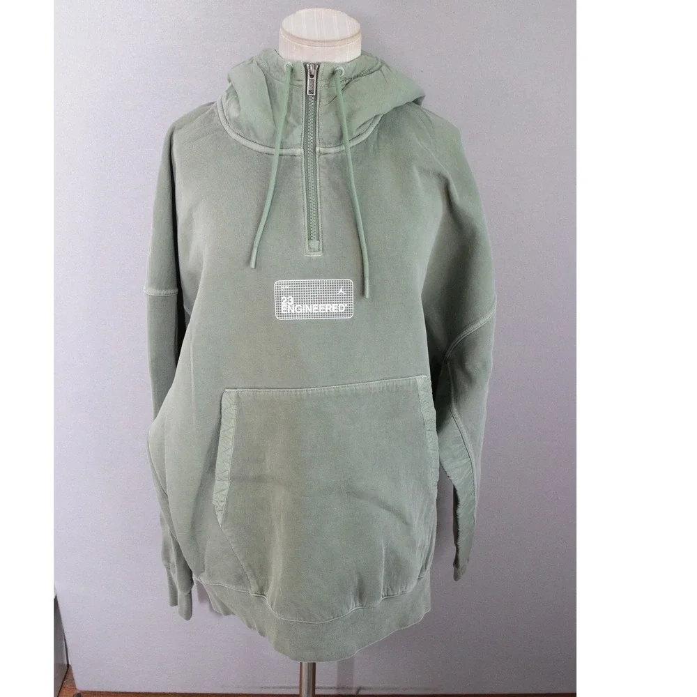 Jordan 23 Engineered Hoodie XL Olive Green 1/2 Zip Techwear Mens Sweatshirt